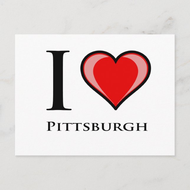 I Kärlek Pittsburgh Vykort (Framsida)