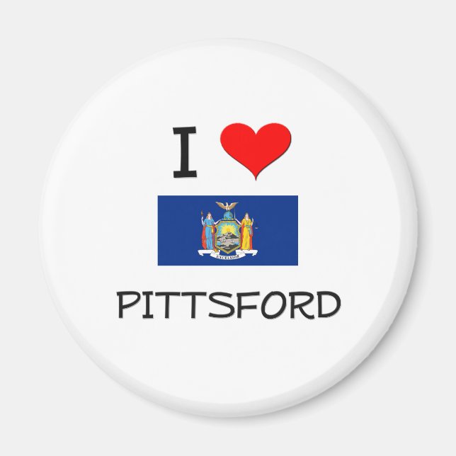 I Kärlek Pittsford New York Magnet (Framsidan)