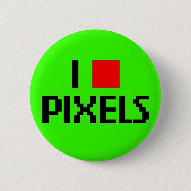 I Kärlek Pixels Mörk Knapp (Framsida)