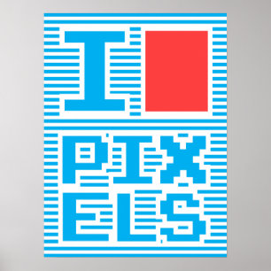 I Kärlek Pixels Poster