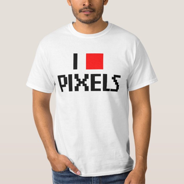I Kärlek Pixels T-shirt (Framsida)