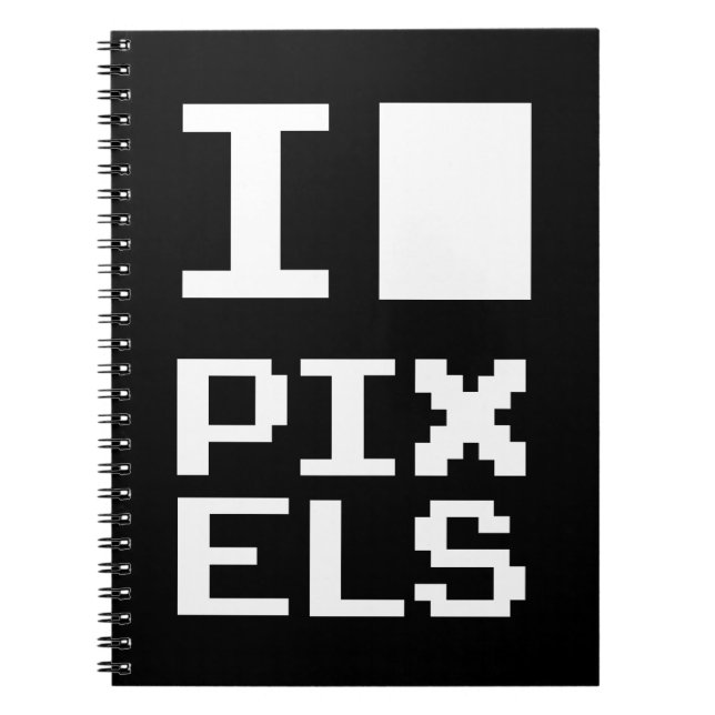 I Kärlek Pixlar, Geek-design, pixelgrafik Anteckningsbok (Framsidan)