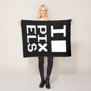 I Kärlek Pixlar, Geek-design, pixelgrafik Fleecefilt