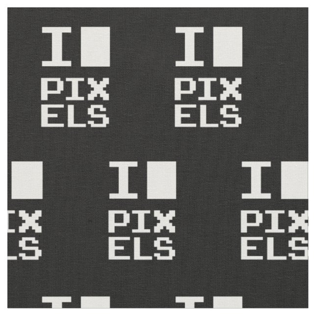 I Kärlek Pixlar, Geek-design, pixelgrafik Tyg (Närbild)
