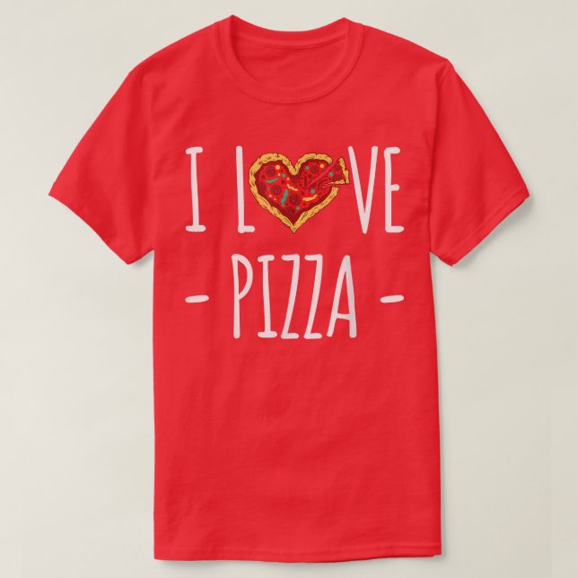 I Kärlek Pizza 1291 T Shirt (Design framsida)