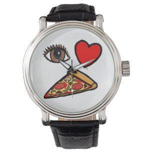 I kärlek pizza armbandsur