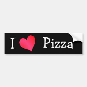 I Kärlek Pizza Bildekal