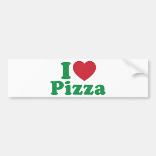 I Kärlek Pizza Bildekal