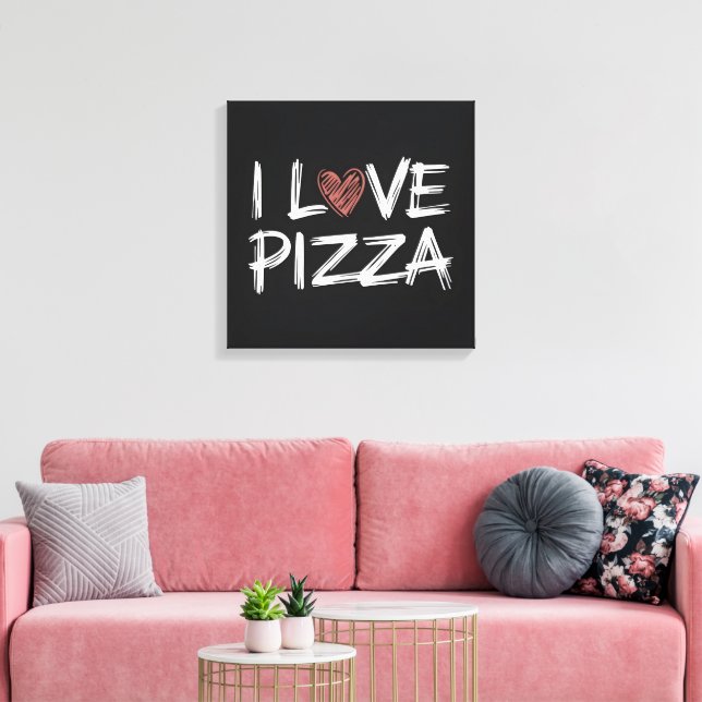 I Kärlek Pizza Canvastryck (Insitu (Vardagsrum))