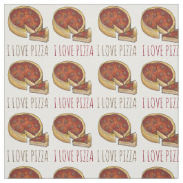 I Kärlek Pizza Chicago Deep Dish Pepperoni Cheese Tyg