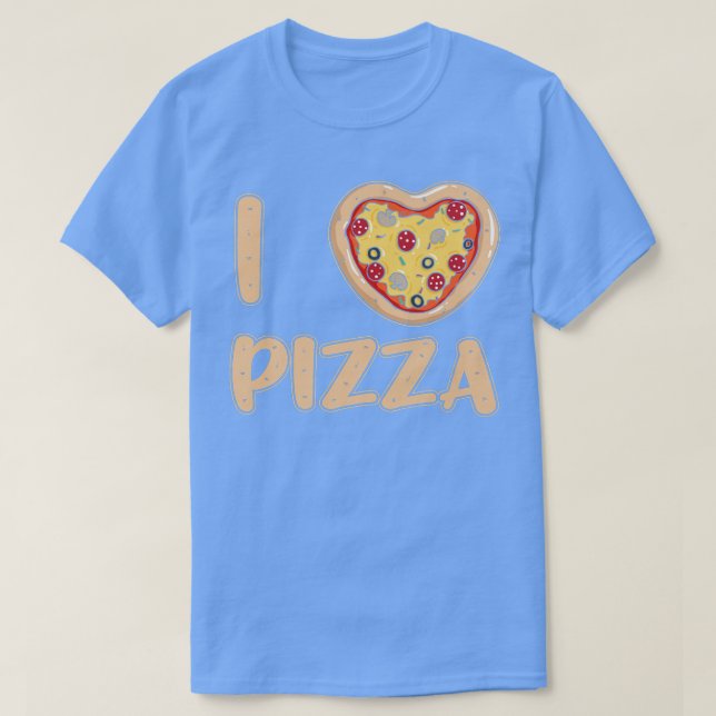 I Kärlek Pizza Foodie Italia Food Pizzaholics Pizz T Shirt (Design framsida)