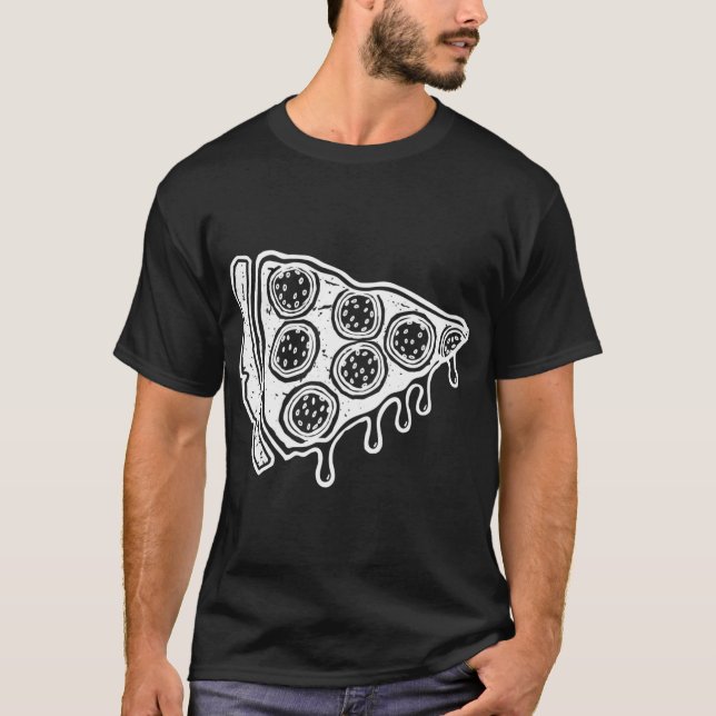 I kärlek Pizza för manar Woman Kids Roligt pizza ä T Shirt (Framsida)