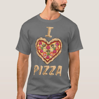 I Kärlek Pizza för Pizza Älskare T Shirt