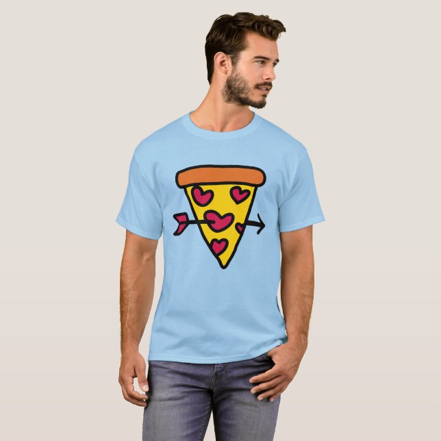 I Kärlek Pizza Forever T Shirt (Hel framsida)
