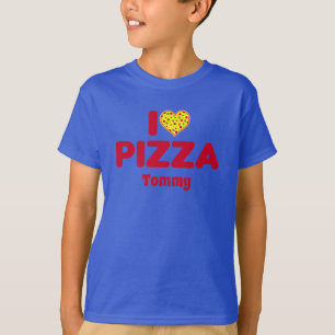 I Kärlek Pizza Funny Hjärtformade Pizza Paj T Shirt