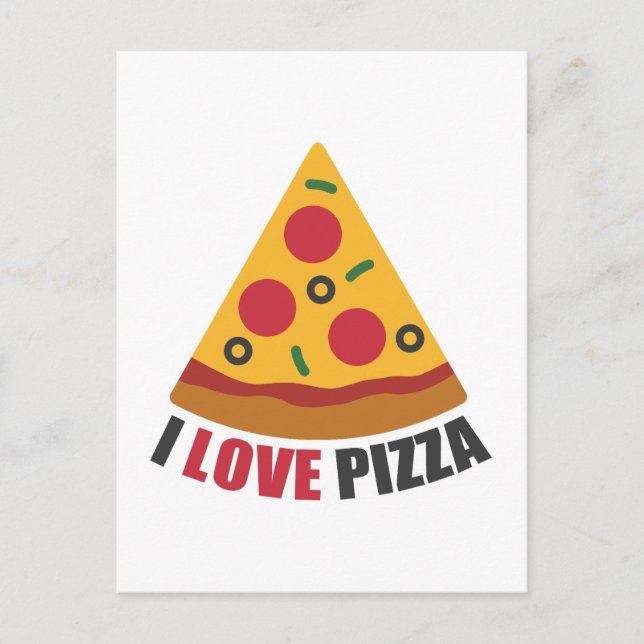 I KÄRLEK PIZZA HELG VYKORT (Framsida)