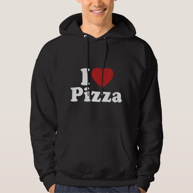 I Kärlek Pizza Hoodie (Framsida)