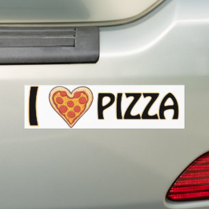 I kärlek Pizza - Lustigt Food Älskare Gift Bildekal