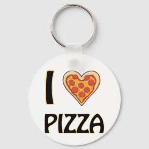 I kärlek Pizza - Lustigt Food Älskare Gift Nyckelring