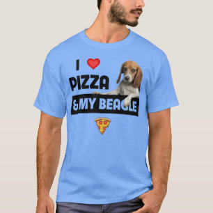I Kärlek Pizza och min Beagle Hundägare Pepperoni T Shirt