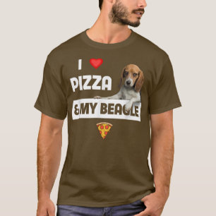 I Kärlek Pizza och min Beagle Hundägare Pepperoni T Shirt