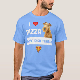 I Kärlek Pizza och min irländska terrier Hund Pepp T Shirt