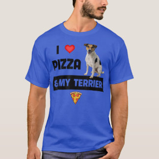 I Kärlek Pizza och min Jack Russell Terrier Hund P T Shirt