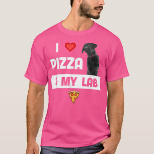 I Kärlek Pizza och min Svart lab Hund Pepperoni-os T Shirt