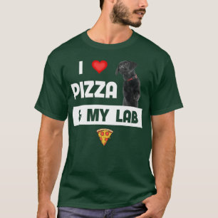 I Kärlek Pizza och min Svart lab Hund Pepperoni-os T Shirt