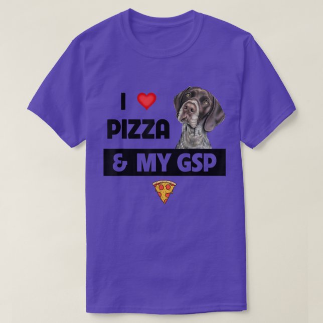 I Kärlek Pizza och min tyska korthögtalare inom de T Shirt (Design framsida)