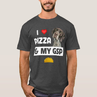 I Kärlek Pizza och min tyska korthögtalare inom de T Shirt