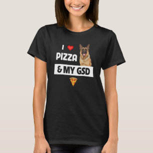 I Kärlek Pizza och min tyska shepherd Hund pepper T Shirt