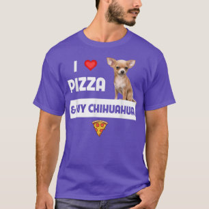 I Kärlek Pizza och My Chihuahua Hundägare Pepperon T Shirt