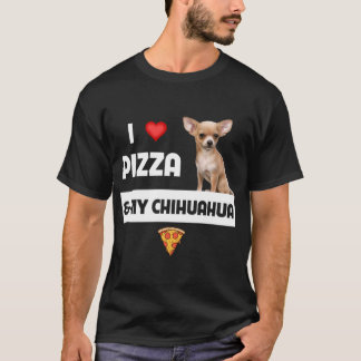 I Kärlek Pizza och My Chihuahua Hundägare Pepperon T Shirt