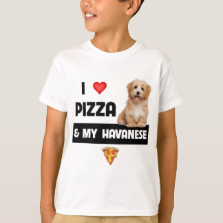 I Kärlek Pizza och My Havanese Hund Havapoo Pepper T Shirt