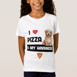 I Kärlek Pizza och My Havanese Hund Havapoo Pepper T Shirt