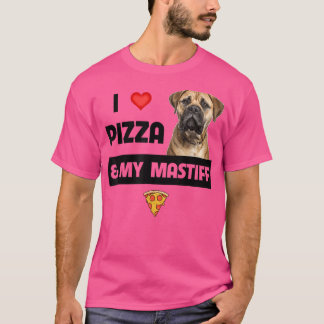 I Kärlek Pizza och My Mastiff Hundägare Pepperoni T Shirt