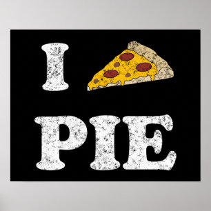 I Kärlek Pizza Paj Poster