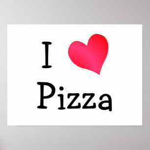 I Kärlek Pizza Poster