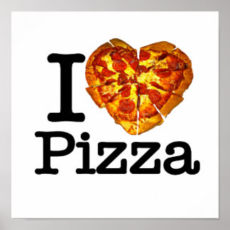 I Kärlek Pizza Poster