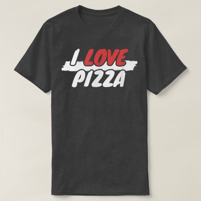 I Kärlek Pizza T-Shirt (Design framsida)