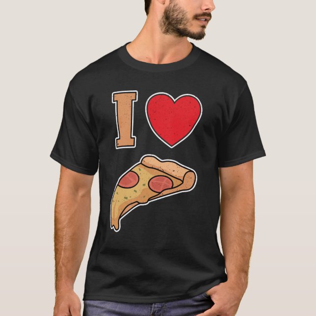 I kärlek pizza t shirt (Framsida)