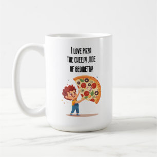 "I Kärlek Pizza: The Cheesy Side of Geometry" lust Kaffemugg
