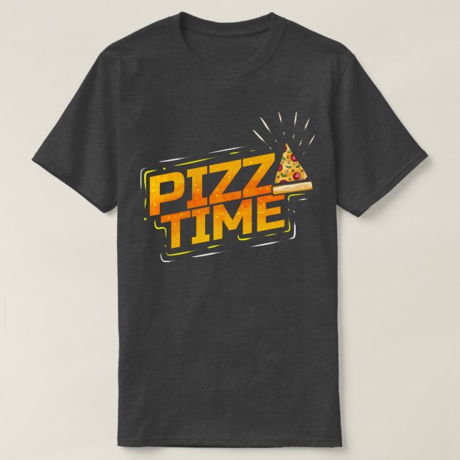 I Kärlek Pizza Time Pizza T Shirt (Design framsida)