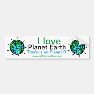 I kärlek Planet EARTH - spara på planeten - Bildekal