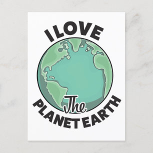 I Kärlek, planeten jorden Helg Vykort