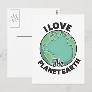 I Kärlek, planeten jorden Vykort