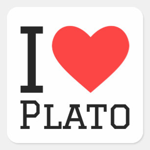I kärlek Plato Fyrkantigt Klistermärke