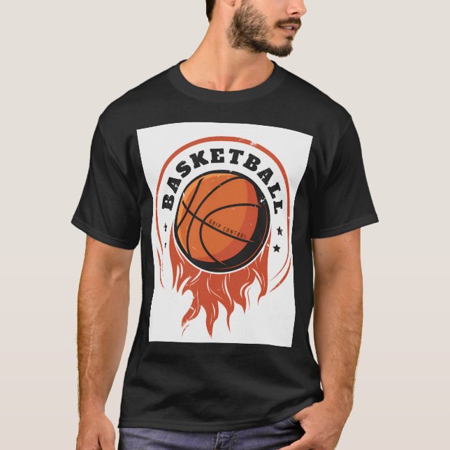 I Kärlek Play Basketball T Shirt (Framsida)