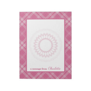 I Kärlek Play Rosa Gräns & Flower Medallion Anteckningsblock